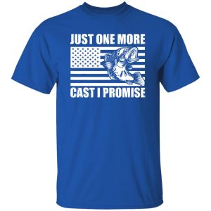 Just One More Cast I Promise Bass Fishing Funny Angler Retro Shirt