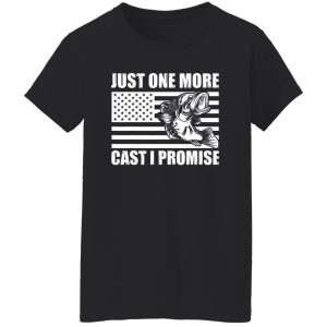 Just One More Cast I Promise Bass Fishing Funny Angler Retro Shirt