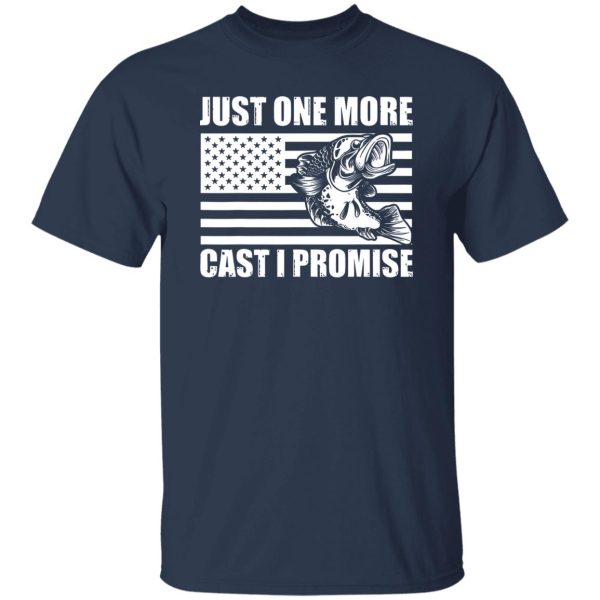 Just One More Cast I Promise Bass Fishing Funny Angler Retro Shirt