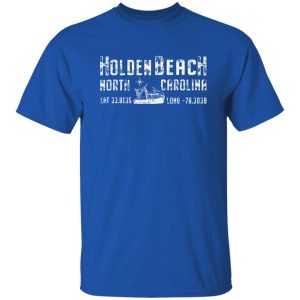 Holden Beach Nc Latitude Longitude Fishing Boat Shirt