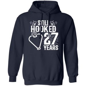 Married 27 Years Fishing Couple 27th Wedding Anniversary Shirt