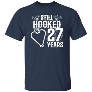 Married 27 Years Fishing Couple 27th Wedding Anniversary Shirt