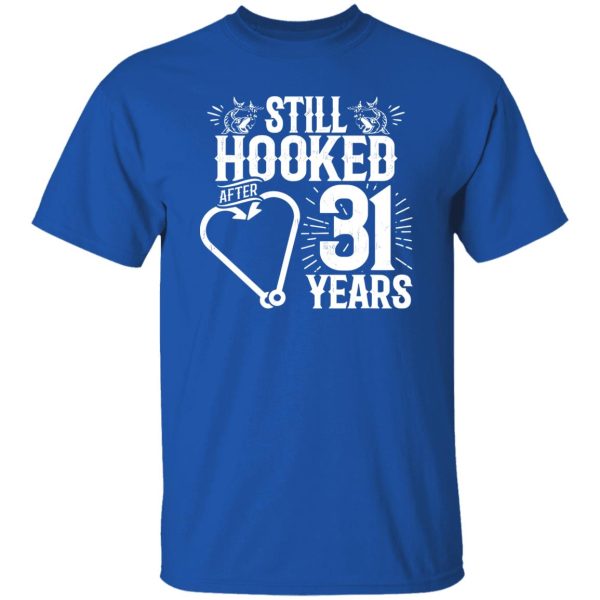 Married 31 Years Fishing Couple 31st Wedding Anniversary Shirt