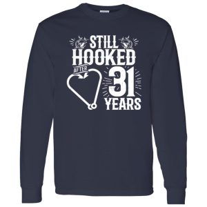 Married 31 Years Fishing Couple 31st Wedding Anniversary Shirt