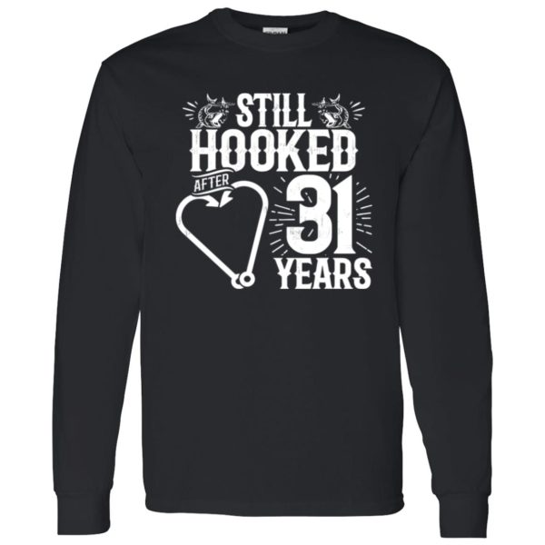 Married 31 Years Fishing Couple 31st Wedding Anniversary Shirt