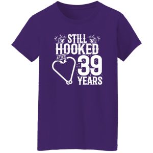 Married 39 Years Fishing Couple 39th Wedding Anniversary Shirt