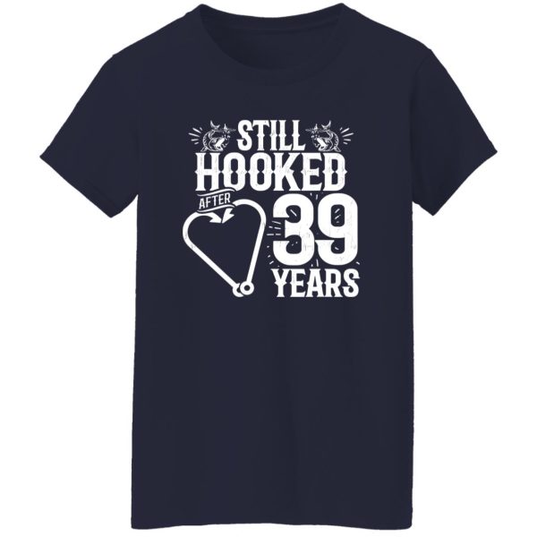 Married 39 Years Fishing Couple 39th Wedding Anniversary Shirt