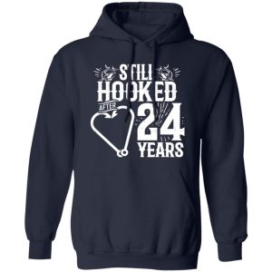 Married 24 Years Fishing Couple 24th Wedding Anniversary Shirt