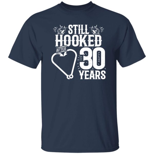 Married 30 Years Fishing Couple 30th Wedding Anniversary Shirt