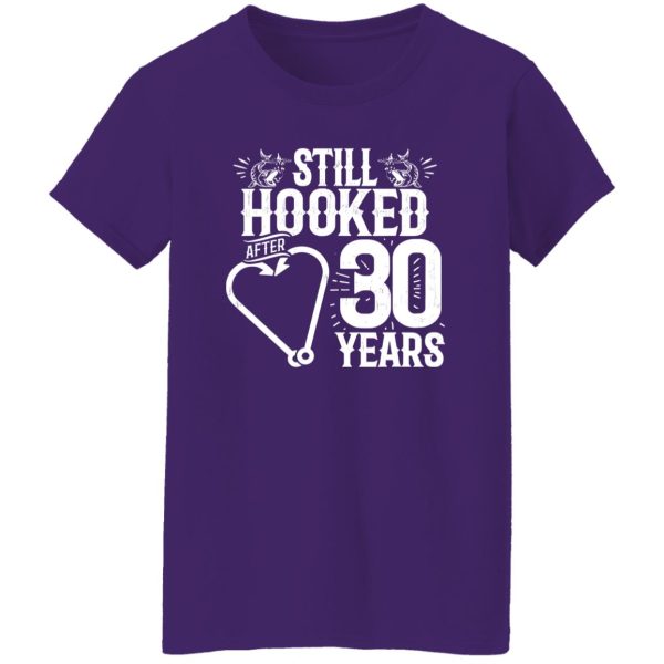 Married 30 Years Fishing Couple 30th Wedding Anniversary Shirt