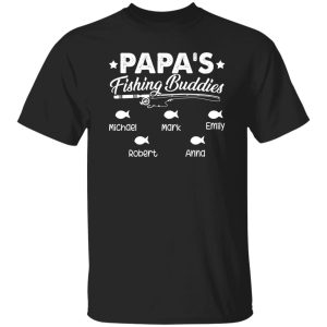 Personalized Dad Shirt, Papa’s Fishing Buddies Shirt