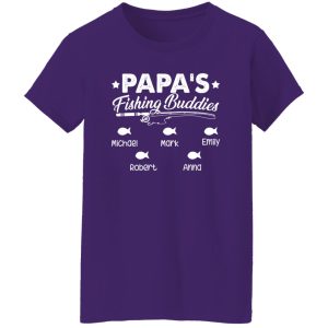 Personalized Dad Shirt, Papa’s Fishing Buddies Shirt