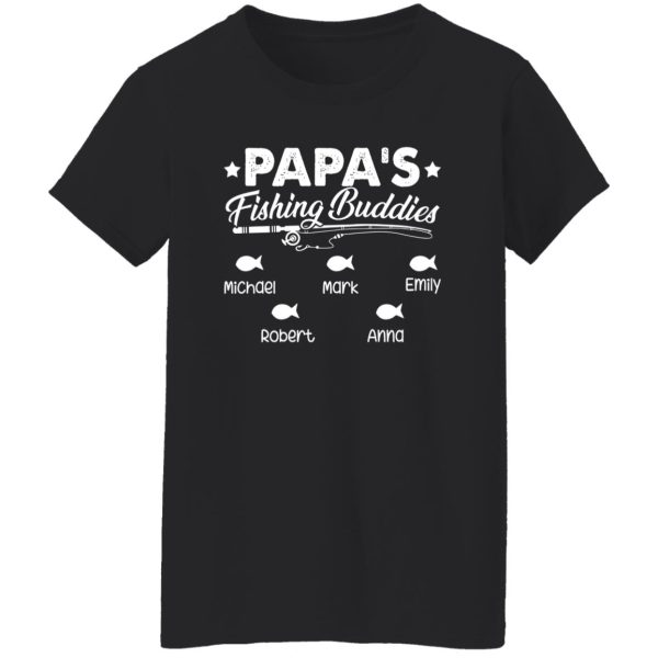 Personalized Dad Shirt, Papa’s Fishing Buddies Shirt