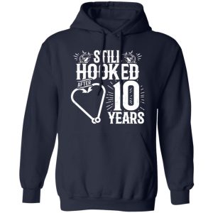 Married 10 Years Fishing Couple 10th Wedding Anniversary Shirt