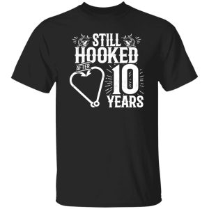 Married 10 Years Fishing Couple 10th Wedding Anniversary Shirt