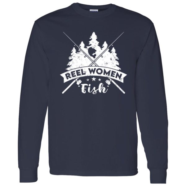 Reel Women Fish Fisherwoman Funny Fishing Girls Shirt