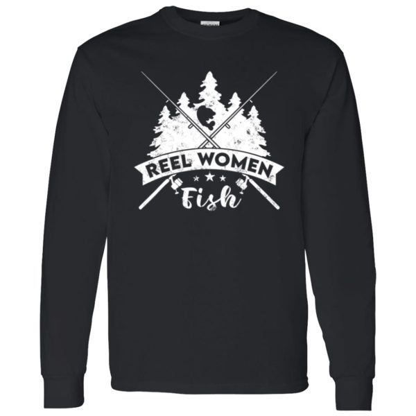 Reel Women Fish Fisherwoman Funny Fishing Girls Shirt