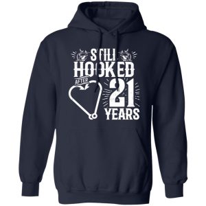 Married 21 Years Fishing Couple 21st Wedding Anniversary Shirt