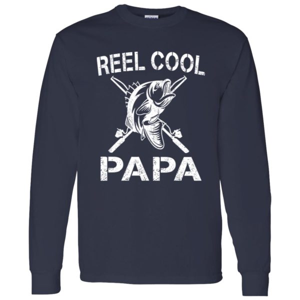 Reel Cool Papa Fishing Dad Gifts Father’s Day Fisherman Fish Shirt