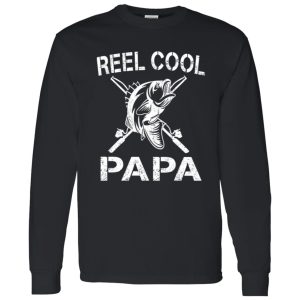 Reel Cool Papa Fishing Dad Gifts Father’s Day Fisherman Fish Shirt