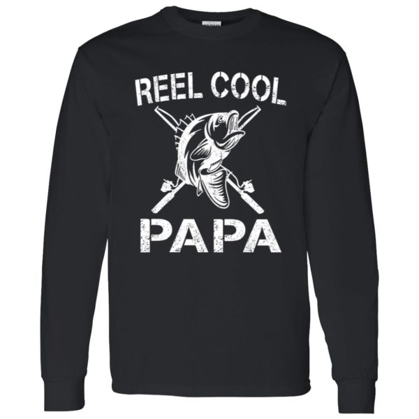 Reel Cool Papa Fishing Dad Gifts Father’s Day Fisherman Fish Shirt