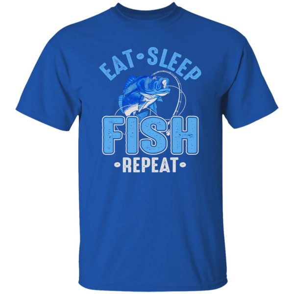 Cool Fishing Shirt, Eat Sleep Fish Repeat Shirt