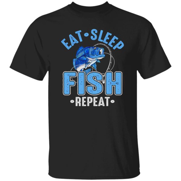 Cool Fishing Shirt, Eat Sleep Fish Repeat Shirt