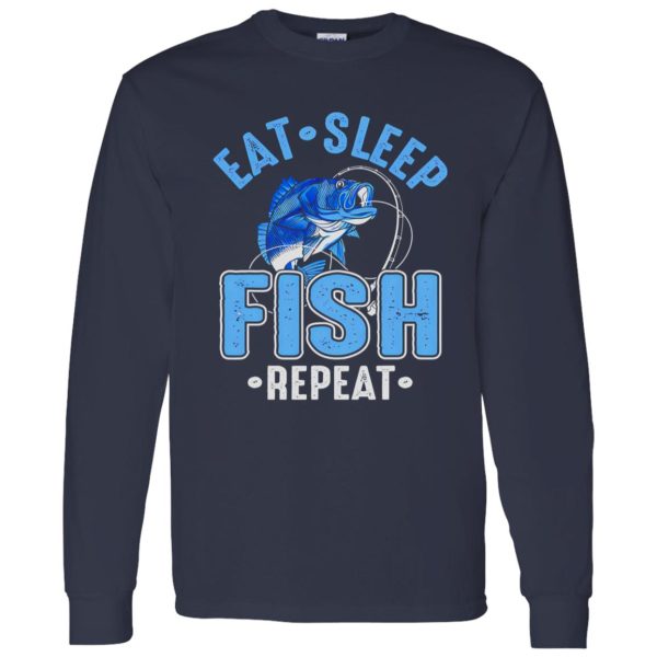 Cool Fishing Shirt, Eat Sleep Fish Repeat Shirt