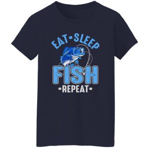 Cool Fishing Shirt, Eat Sleep Fish Repeat Shirt