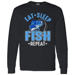 Cool Fishing Shirt, Eat Sleep Fish Repeat Shirt