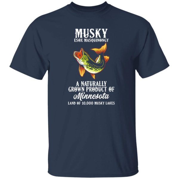 Cool Fishing Shirt, Mushky Fishing Funny Fisher Fish Lover Minnesota Fishes Shirt