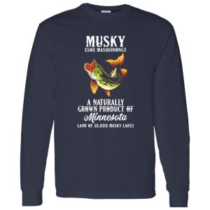 Cool Fishing Shirt, Mushky Fishing Funny Fisher Fish Lover Minnesota Fishes Shirt