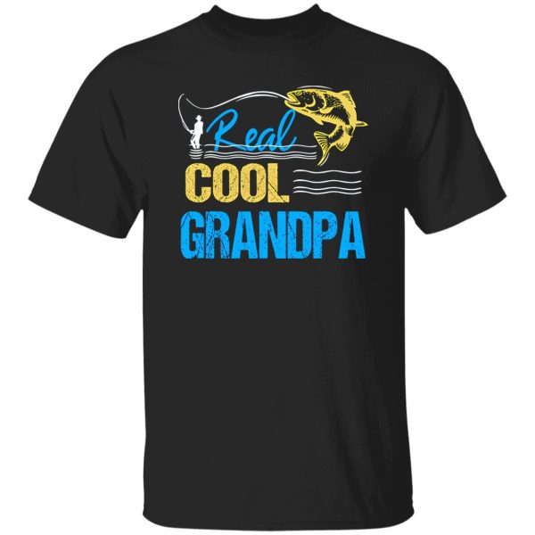 Cool Fishing Shirt, Vintage Reel Cool Grandpa Fishing Daddy Grandpa Fathers Shirt