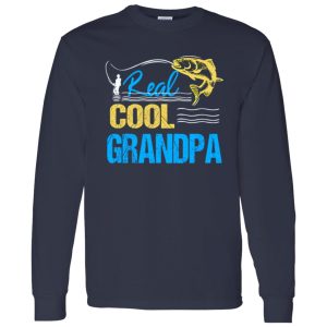 Cool Fishing Shirt, Vintage Reel Cool Grandpa Fishing Daddy Grandpa Fathers Shirt