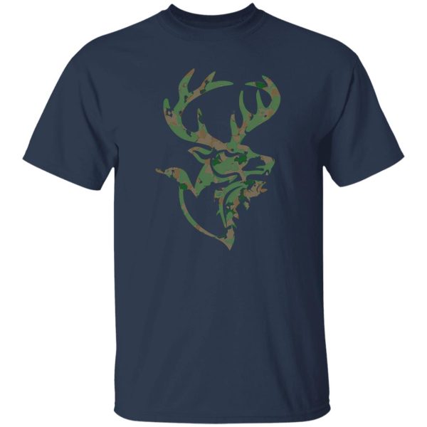 Duck Deer Fish Dad Hunter Deer Hunting Camouflage Flag Shirt