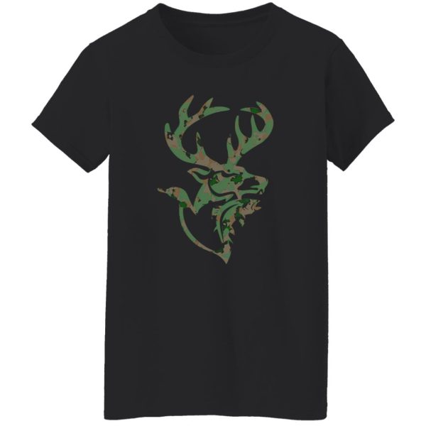 Duck Deer Fish Dad Hunter Deer Hunting Camouflage Flag Shirt