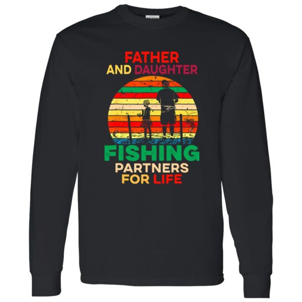 Fisherman Dad And Daughter Fishing Partners Funny Fathe Shirt