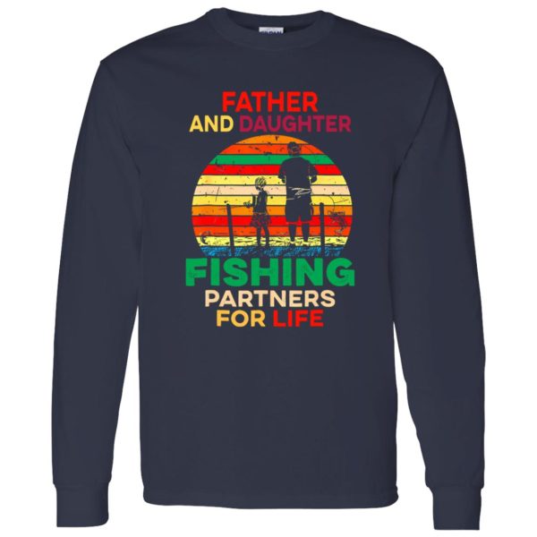 Fisherman Dad And Daughter Fishing Partners Funny Fathe Shirt