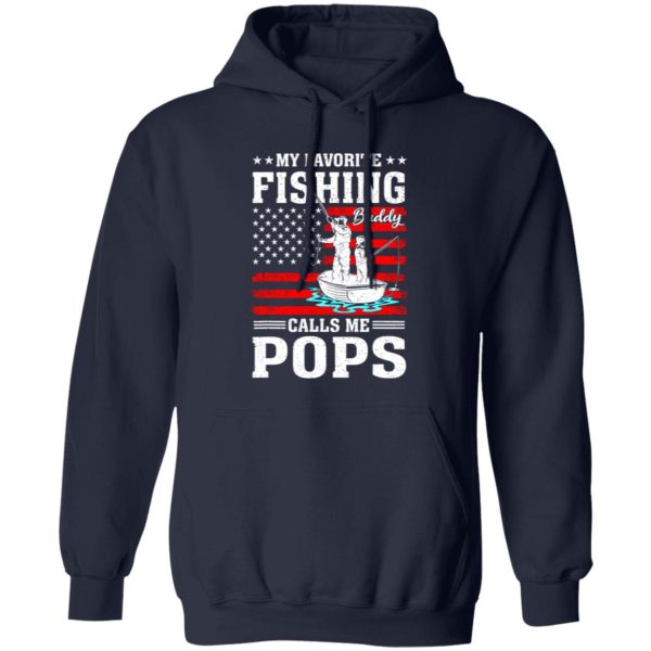 Favorite Fishing Buddy Calls Me Pops Fisherman July 4th Shirt