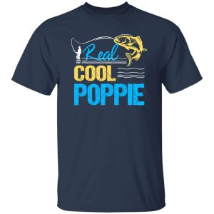 Fish Shirt, Vintage Reel Cool Poppie Fishing Daddy Grandpa Fathers Day Shirt