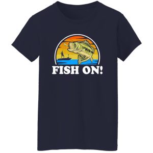 Fish On Funny Bass Fishing Vintage Fisherman Gift Shirt