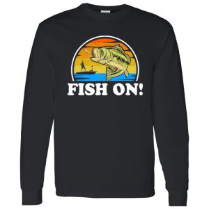 Fish On Funny Bass Fishing Vintage Fisherman Gift Shirt