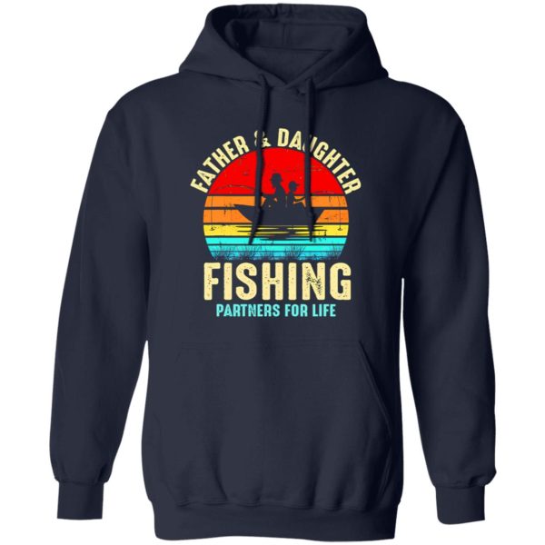 Father Daughter Fishing Partner For Life Retro Matching Dad Shirt