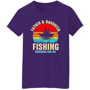 Father Daughter Fishing Partner For Life Retro Matching Dad Shirt