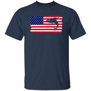 Fishing American Flag Fisherman Fish Patriotic Day 4th July Shirt