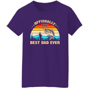 Fishing Dad Shirt, Vintage Offishally The Best Dad Ever Shirt