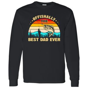 Fishing Dad Shirt, Vintage Offishally The Best Dad Ever Shirt