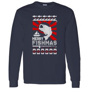 Fishing Beer Lover Christmas Sweatshirt, Merry Fishmas Shirt