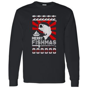 Fishing Beer Lover Christmas Sweatshirt, Merry Fishmas Shirt