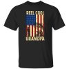 Father’s Day Fishing Reel Cool Grandpa American Flag Shirt